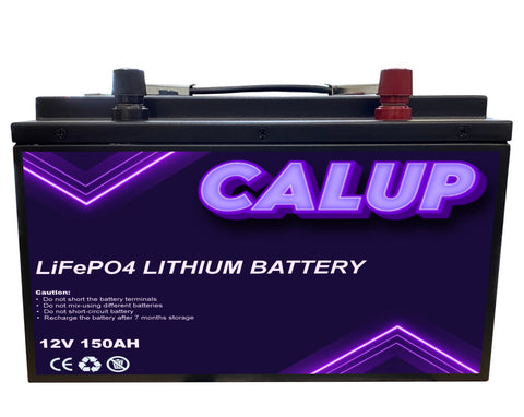12V 150Ah Lithium Ion Battery LiFePO4 Deep Cycle Rechargeable Solar Built in BMS Power Replace AGM > 135AH