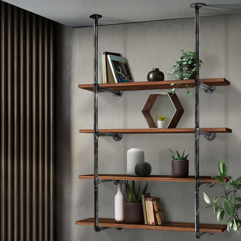 Artiss Wall Shelves Display Bookshelf Industrial DIY Pipe Shelf Rustic Brackets