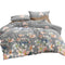 Giselle Bedding Quilt Cover Set Queen Bed Doona Duvet Reversible Sets Flower Pattern Grey