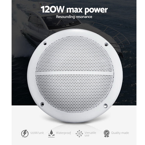 Giantz 2 x 6.5inch 2 Way Outdoor Marine Speakers