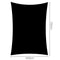 Instahut 5 x 7m Rectangle Shade Sail Cloth - Black