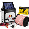 Giantz 8km Solar Electric Fence Energiser Charger with 400M Tape and 25pcs Insulators