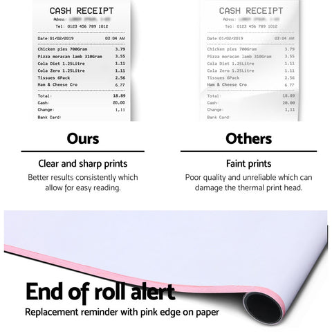 120 Bulk Thermal Paper Rolls 57x38mm Cash Register Receipt Roll Eftpos Papers