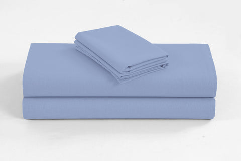 Elan Linen 1200TC Organic Cotton Sky blue Super King Sheet Set